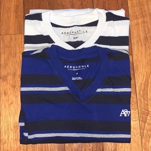 Aeropostale men’s small striped t shirt bundle